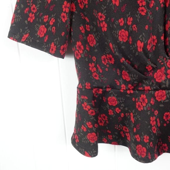 Anthropologie Meadow Rue Women's Top Floral Peplum Small - Picture 6 of 11